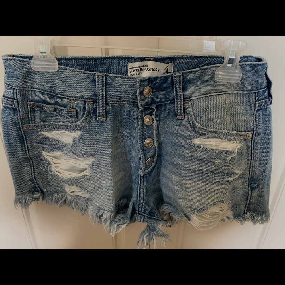A&F Women’s Low Rise Boyfriend Denim Short